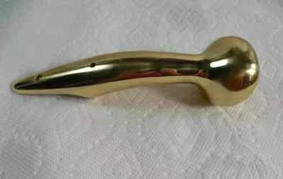 SOLID BRASS 2" dia Horse HAMES KNOBS 7 1/2" long Walking Sticks, Cane Tops NEW - Image 1 of 4