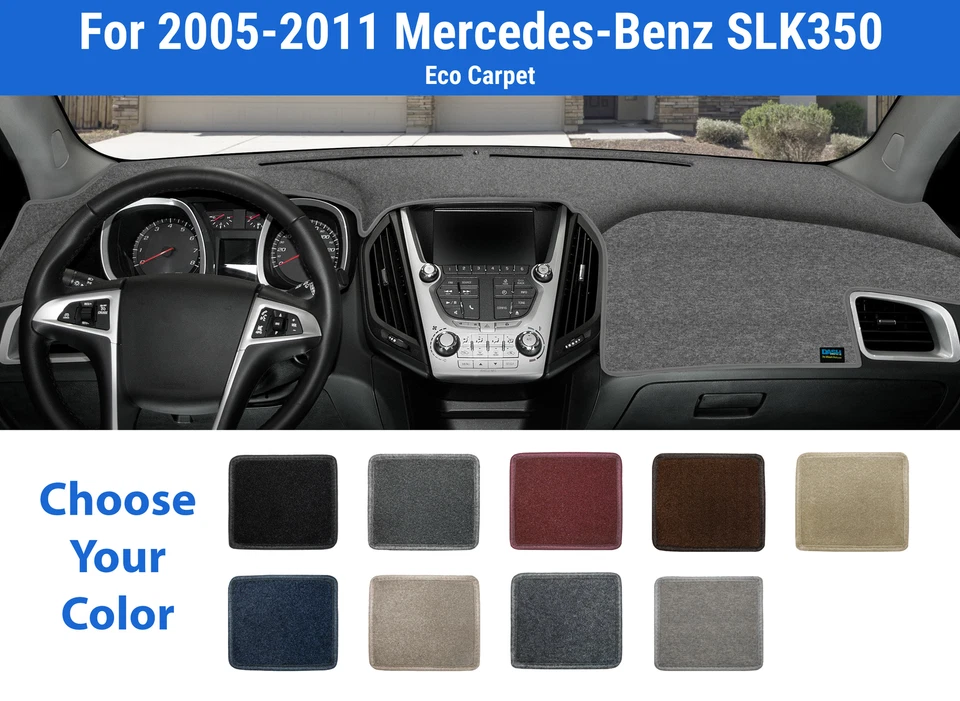 Cubierta de alfombrilla de tablero para Mercedes-Benz SLK350 2005-2011 (alfombra polivinílica) Foto 1 de 4