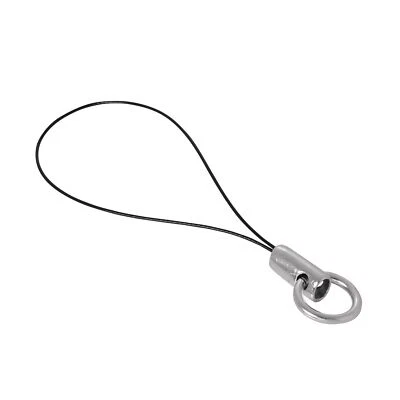Sterling Silver Black Mobile Phone Loop - Image 1 of 2