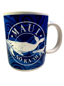 Hawaii Island Heritage Maui NO KA 'OI Blue Dolphins Coffee Tea Mug  Maui Handle - Picture 1 of 9