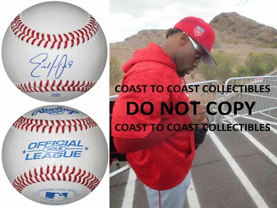 Eric Young Colorado Rockies Mets Yankees firmado autografiado béisbol prueba de certificado de autenticidad Foto 1 de 2