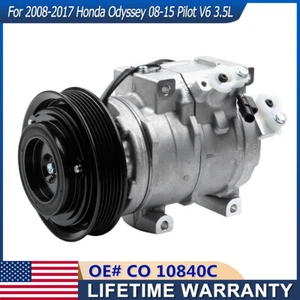 Air AC Compressor With Clutch For 2005-2007 Honda Odyssey 2005-08 Pilot V6 3.5L - Picture 1 of 14