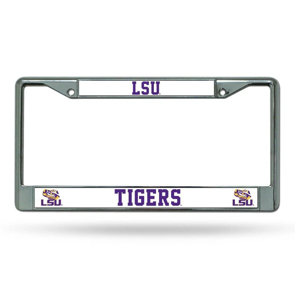 LSU Tigers Chrome Metal License Frame [NEW] NCAA Auto Car Plate Truck - Image 1 of 1
