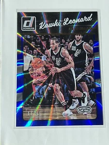 2016-17 Donruss Optic /49 Kawhi Leonard Blue Prizm #116 Spurs Clippers - Picture 1 of 2
