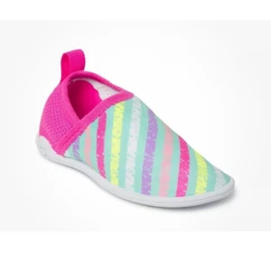 Speedo Girls Beach Booties Swim Shoes Striped Small (5-6) Summer Beach Water - Picture 1 of 2