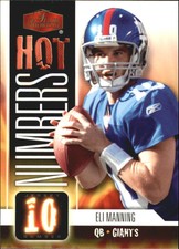 2006 Flair Showcase Hot Numbers New York Giants Football Card #HN12 Eli Manning