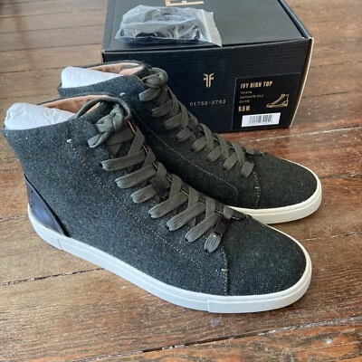 Frye Ivy 高帮运动鞋 橄榄色 全新 9.5 码 羊毛 — 第 1/4 张图片