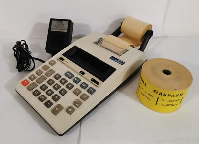ANCIENNE MACHINE A CALCULER CASIO JR-110 A RUBAN - VINTAGE CALCULATOR - Photo 1/4