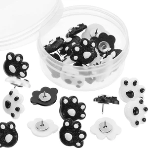 25 Pieces Paw Print Push Pins Animal Paw Thumb Tacks Decorative Pushpins for Cor - Picture 1 of 7