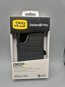 OtterBox Defender Pro Series Case With Belt Clip for Samsung Galaxy S24 (Black) - Picture 1 of 2