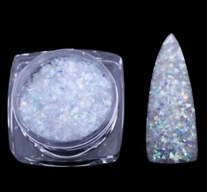 Holographic AB Nail Art Glitter Shell Flakes Mermaid Mirror Powder Paillette