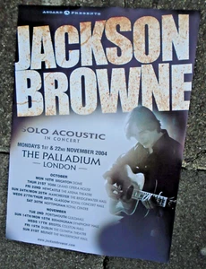 JACKSON BROWNE Palladium Acoustic Tour poster (original) 27 x 21 1/2 2004 - Picture 1 of 1