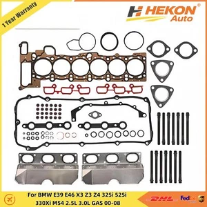 Full Gasket Set For BMW E39 E46 X3 Z3 Z4 325i 525i 330Xi M54 2.5L 3.0L GAS 00-08 - Picture 1 of 12