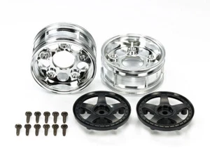 Tamiya 54854 Two-Piece 5-Spoke Wheels (2 Pcs., Black), TA01/TA02/TL01/TT01/TT02 - Picture 1 of 3