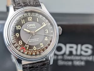 Orologio Uomo Vintage Oris 7285B 17 Jewels Nero DiaAnti Shock Carica Manuale - Foto 1 di 17