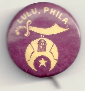 Vintage Lulu, Philadelphia FREIMAURER Pin - Bild 1 von 2