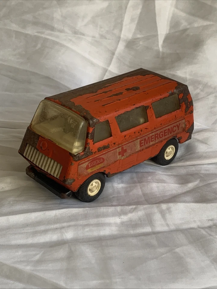 Vintage TONKA Emergency Van Ambulance 5” Orange - Image 1 of 4