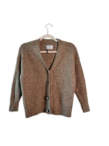 Zara Kids Brown Wool Blend Long Sleeves Cardigan Button Front 9-10 - Picture 1 of 6