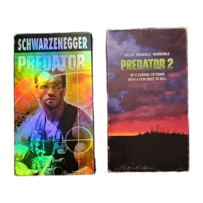 Predator 1 & 2 VHS Lot - Sci-Fi 1988, 1991 - Arnold Schwarzenegger, Danny Glover - Image 1 of 4
