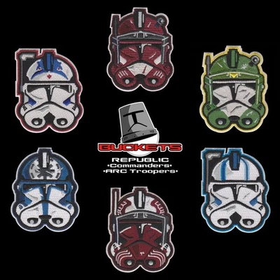 Star Wars "Buckets" Series Clone Commanders / ARC Troopers embroidered patches - Image 1 of 4