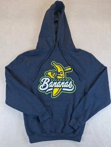 Savannah Bananas Baseball Hoodie Heather Blue Adult Small With Pocket - Picture 1 of 8