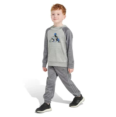 Boy adidas Fleece Pullover Hoodie & Jogger Pants Set - Size 4T - Immagine 1 di 4