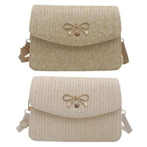 Elegant Straw Bag Underarm Purse Shoulder Bag with Adjustable Strap for Women - Picture 1 of 10