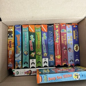 Vintage Kids VHS Tapes Set of 13 SpongeBob VHS Tapes Dora VHS Tapes Nick JR - Picture 1 of 10