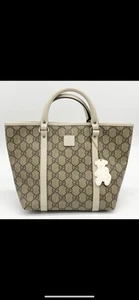 Gucci - HandbagBeige - Leather, PVC, Silver plated metal - Picture 1 of 15