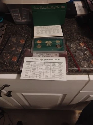 1996 S Proof With P&D Mint Set  15 Coins All Together Whole Set With OGP & COAs - Image 1 of 4