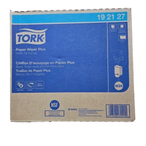 TORK White Paper Wipers Plus 100 Count Pop Up Box Multipurpose Use 9" X 16" Shop - Picture 1 of 4