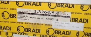 Rear Disc Brake Rotor - Bradi 1.3264.5.4 - Picture 1 of 1