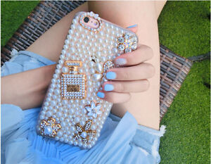 pearls perfume, Bling Sparkle Flowers Phone Case Cover for Various iphone