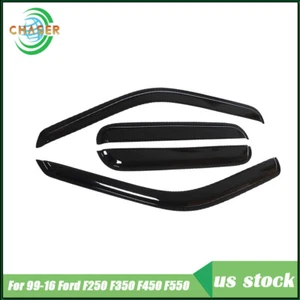 Paraseras de ventana para Ford F250 F350 F450 F550 1999-2016 protectores de lluvia parasol pantalla de ventilación - Imagen 1 de 8