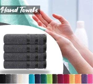Luxury 100% Egyptian Cotton Super Soft Towels 600gsm Combed Hand Towels 4pc - Picture 1 of 31