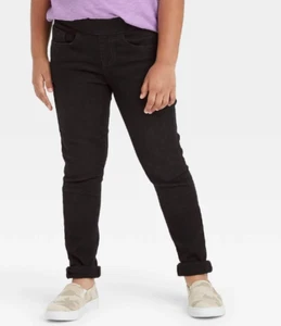 Girls' Mid-Rise Pull-on Jeggings - Cat & Jack, Black- Size 18 - Picture 1 of 1