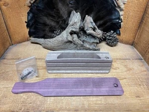1 - 6 Zoll Eindugout Nussbaum Box Call Kit mit lila Herz Deckel unvollendet - Bild 1 von 2