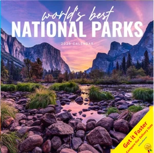 Calendario 2025 Mejores Parques Nacionales Cuadrado Papel Pared Bolsillo CDB15 - Imagen 1 de 6