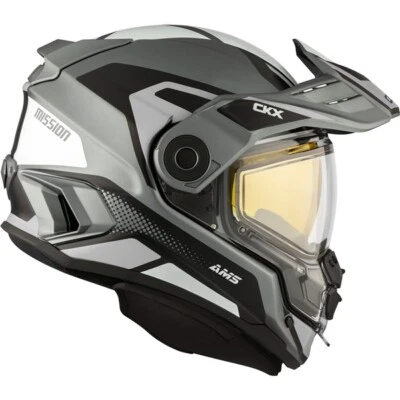 Casco de moto de nieve gris mate óptico CKX AMS Mission cara completa con escudo Foto 1 de 4