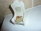 ARCADIAN CHINA 9CM HIGH MODEL OF AN OLD ARM CHAIR WITH PULBOROUGH, SUSSEX  CREST