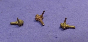 O/On3/On30 WISEMAN BACK SHOP BRASS PARTS BS-137 ANGLE COCKS ON 2" PIPE  - Picture 1 of 1