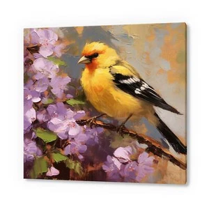 Gold Finch, Bird Canvas Print, Birds Wall Art, Bird Lover Gift, Nature Art - Picture 1 of 10