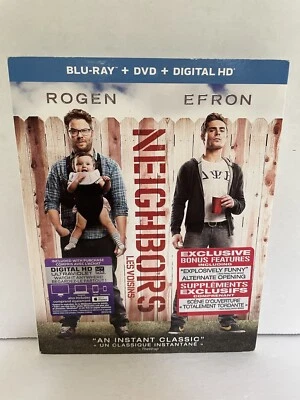 Neighbors (2014) Blu-ray y DVD con funda Seth Rogen Zac Efron Foto 1 de 3