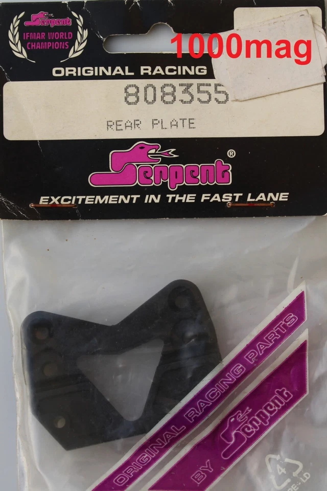 SERPENT MOTORSPORT REAR PLATE  808355  835 IMPACT 2  M2 RACING - Photo 1/1