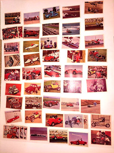 Lot 50 Hot Rod Magazine Trading Cards 1960s Indy500 Bonneville Dragster Series 1