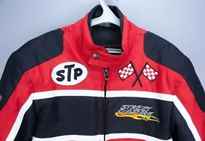 Street Culture STP Racing Jacket Mens Biker #7 Spider Red Size L MAX DURA Nylon - Picture 1 of 12