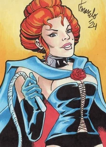 ORIGINAL X-Men Jean Grey Black Queen 1/1 ACEO Sketch Card comic Fan Art - Picture 1 of 3