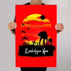 Star Wars Film Plakat Metall Grafik Ewokalypse Jetzt Mann Höhle Jedi Sith Retro - Bild 1 von 5