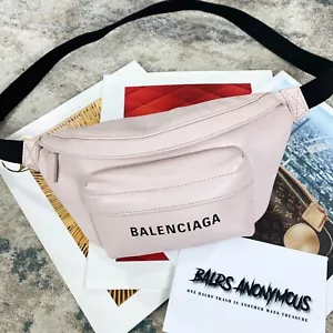 Balenciaga Leather Everyday Belt Bag In Pink RRP £900 ^ - Picture 1 of 6