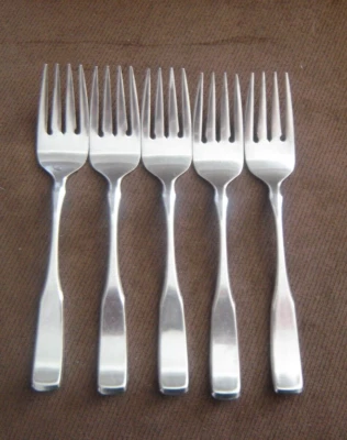 Tenedores de ensalada Oxford Hall OLD FIDDLE acero inoxidable Japón - 5 tenedores de ensalada/postre Foto 1 de 2